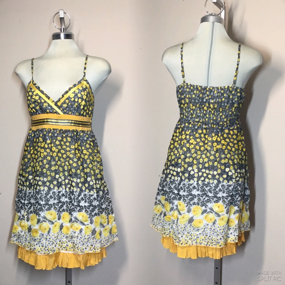 Beautiful Multicolour Floral Flare Summer Dress, Size S